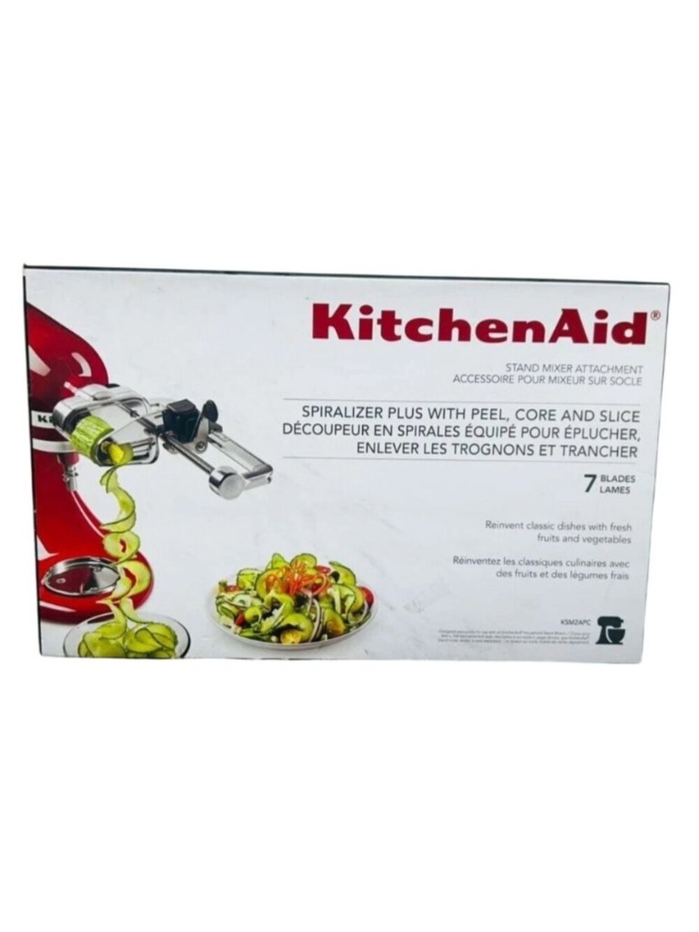 KitchenAid Stand Mixer Spiralizer Attachment Peel Core & Slice 5 Blades Included